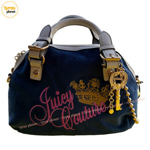 Exclusive Juicy Couture Regal Blue The Key To Juicy Dome Satchel Crossbody